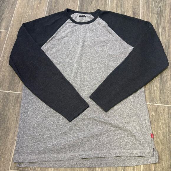 Levi's Other - Levi's Men’s Charcoal and Black Long Sleeve Raglan Relaxed Fit Tee Size XL